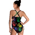 Handprints Hand Print Colourful Tankini Set View2