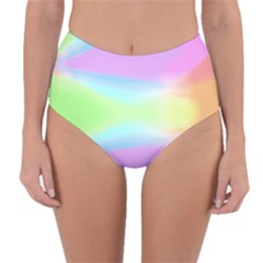 Abstract Background Wallpaper Paper Reversible High-waist Bikini Bottoms