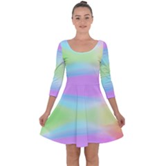 Abstract Background Wallpaper Paper Quarter Sleeve Skater Dress