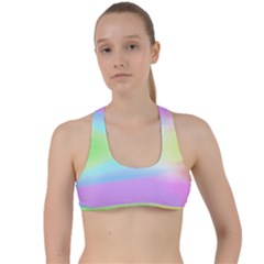 Abstract Background Wallpaper Paper Criss Cross Racerback Sports Bra