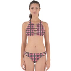 Floral Retro Abstract Flowers Perfectly Cut Out Bikini Set by Celenk