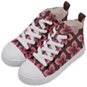 Floral Retro Abstract Flowers Kid s Mid-Top Canvas Sneakers View2