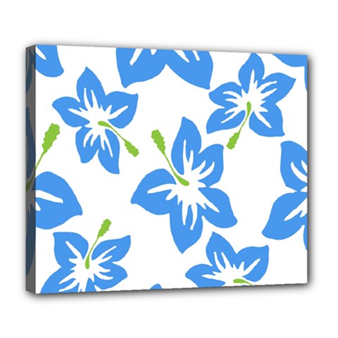 Hibiscus Wallpaper Flowers Floral Deluxe Canvas 24  X 20   by Celenk