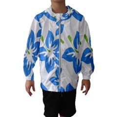 Hibiscus Wallpaper Flowers Floral Hooded Wind Breaker (kids) by Celenk