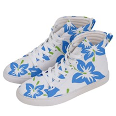 Hibiscus Wallpaper Flowers Floral Women s Hi-top Skate Sneakers