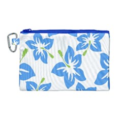 Hibiscus Wallpaper Flowers Floral Canvas Cosmetic Bag (large)