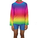 Spectrum Background Rainbow Color Kids  Long Sleeve Swimwear View1