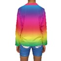 Spectrum Background Rainbow Color Kids  Long Sleeve Swimwear View2