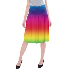 Spectrum Background Rainbow Color Midi Beach Skirt by Celenk