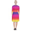 Spectrum Background Rainbow Color Wrap Up Cocktail Dress View2