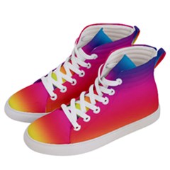 Spectrum Background Rainbow Color Men s Hi-top Skate Sneakers