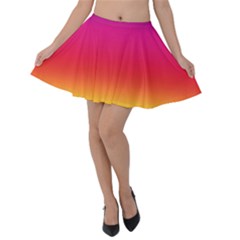 Spectrum Background Rainbow Color Velvet Skater Skirt