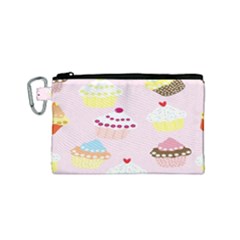 Cupcakes Wallpaper Paper Background Canvas Cosmetic Bag (small)