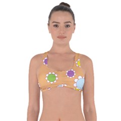 Floral Flowers Retro 1960s 60s Got No Strings Sports Bra by Celenk