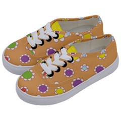 Floral Flowers Retro 1960s 60s Kids  Classic Low Top Sneakers