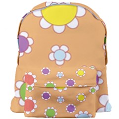 Floral Flowers Retro 1960s 60s Giant Full Print Backpack