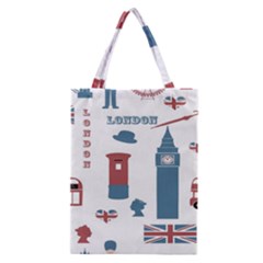 London Icons Symbols Landmark Classic Tote Bag by Celenk