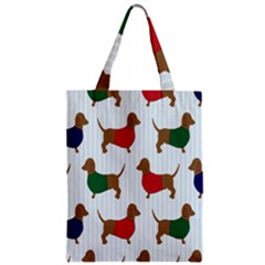 Dachshund Dog Cartoon Art Zipper Classic Tote Bag