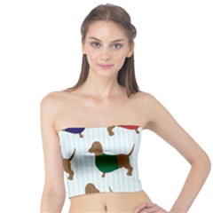 Dachshund Dog Cartoon Art Tube Top