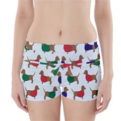 Dachshund Dog Cartoon Art Boyleg Bikini Wrap Bottoms by Celenk