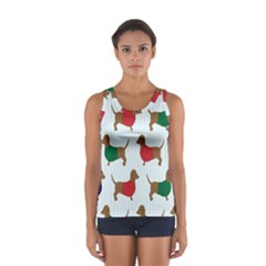 Dachshund Dog Cartoon Art Sport Tank Top 