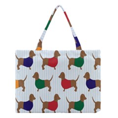 Dachshund Dog Cartoon Art Medium Tote Bag