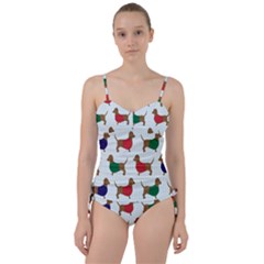 Dachshund Dog Cartoon Art Sweetheart Tankini Set