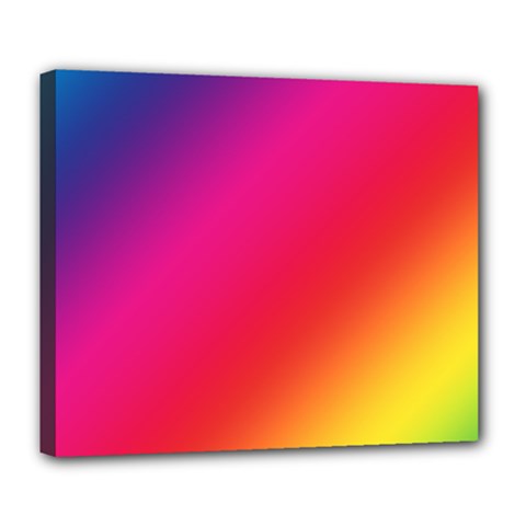 Spectrum Background Rainbow Color Deluxe Canvas 24  X 20   by Celenk