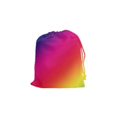 Spectrum Background Rainbow Color Drawstring Pouches (small)  by Celenk