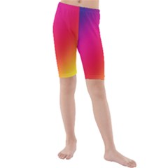 Spectrum Background Rainbow Color Kids  Mid Length Swim Shorts by Celenk