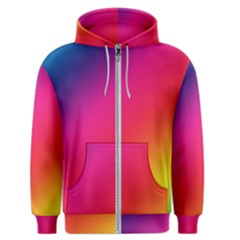 Spectrum Background Rainbow Color Men s Zipper Hoodie by Celenk