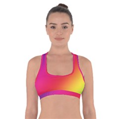 Spectrum Background Rainbow Color Cross Back Sports Bra