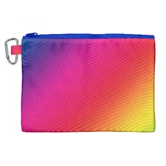 Spectrum Background Rainbow Color Canvas Cosmetic Bag (xl)