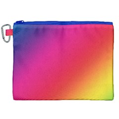 Spectrum Background Rainbow Color Canvas Cosmetic Bag (xxl)