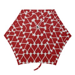 Hearts Pattern Seamless Red Love Mini Folding Umbrellas by Celenk