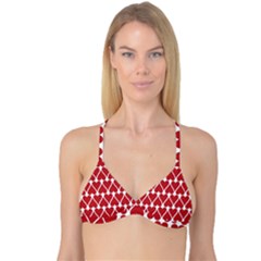 Hearts Pattern Seamless Red Love Reversible Tri Bikini Top by Celenk