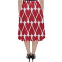 Hearts Pattern Seamless Red Love Folding Skater Skirt View2