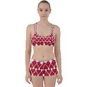 Hearts Pattern Seamless Red Love Women s Sports Set View1