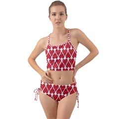 Hearts Pattern Seamless Red Love Mini Tank Bikini Set