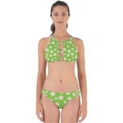 Daisy Flowers Floral Wallpaper Perfectly Cut Out Bikini Set