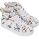 Floral Backdrop Pattern Flower Kid s Hi-Top Skate Sneakers View3