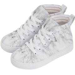 White Background Pattern Tile Kid s Hi-top Skate Sneakers