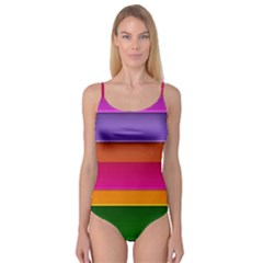 Stripes Striped Design Pattern Camisole Leotard  by Celenk