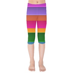 Stripes Striped Design Pattern Kids  Capri Leggings 