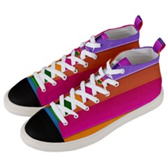 Stripes Striped Design Pattern Men s Mid-top Canvas Sneakers