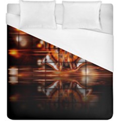 Butterfly Brown Puzzle Background Duvet Cover (king Size) by Celenk