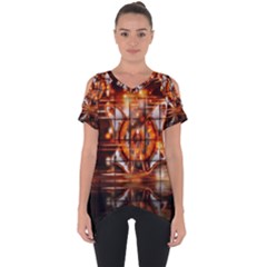 Butterfly Brown Puzzle Background Cut Out Side Drop Tee