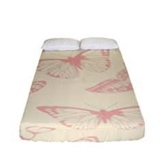 Butterfly Butterflies Vintage Fitted Sheet (full/ Double Size) by Celenk