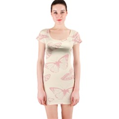 Butterfly Butterflies Vintage Short Sleeve Bodycon Dress by Celenk