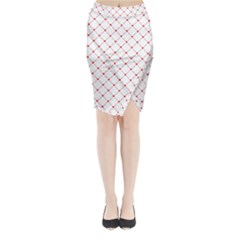 Hearts Pattern Love Design Midi Wrap Pencil Skirt by Celenk